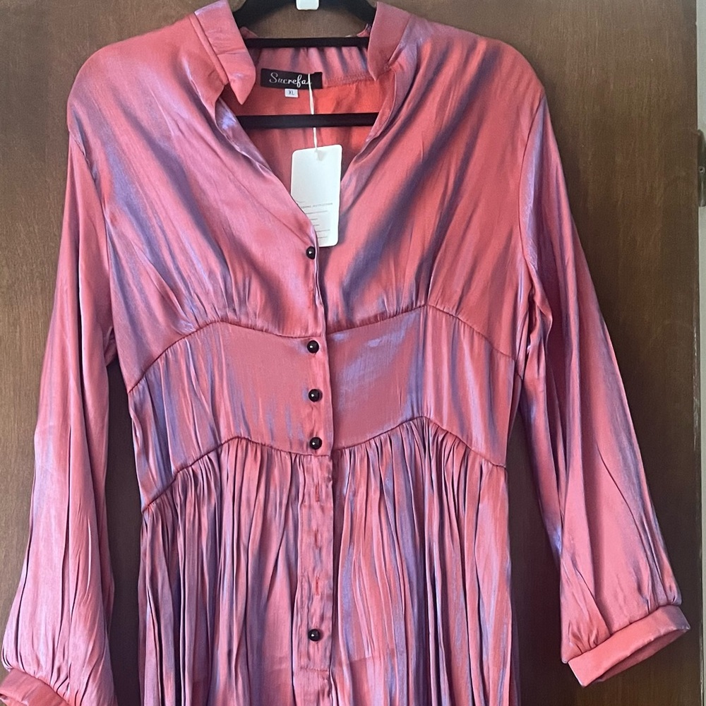 Sundry Women's Pink Midi Dress